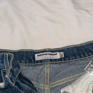 American Apparel high waisted jean shorts